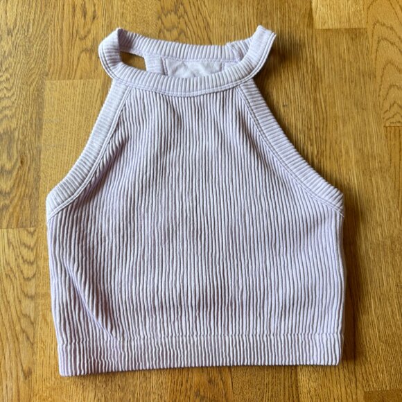 Aerie Light Purple Ribbed Crop Top Size Small - Picture 2 of 9